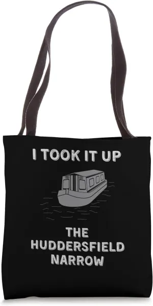 Funny Vintage Narrowboat Canal Barge Huddersfield Narrow Tote Bag