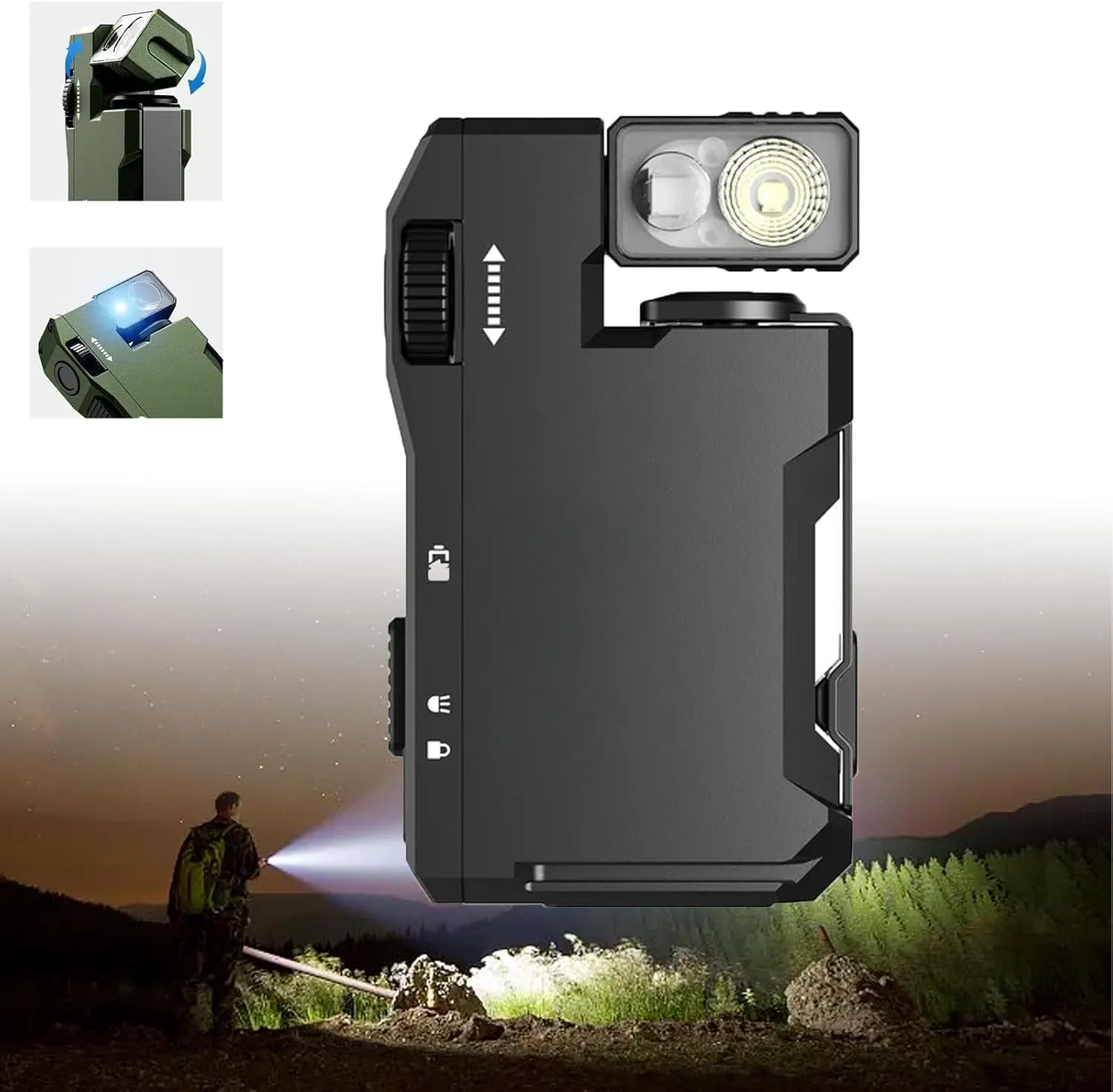 G5 Rechargeable EDC Mini Keychain Flashlight, Minimalist LED Flashlight Rechargeable for Camping, Emergency Light(Black)