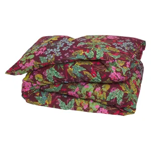 Genevieve Cotton Quilt Cover - Mahogany