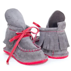 Grand Duke - Storm Cloud Suede w/ Red Detail