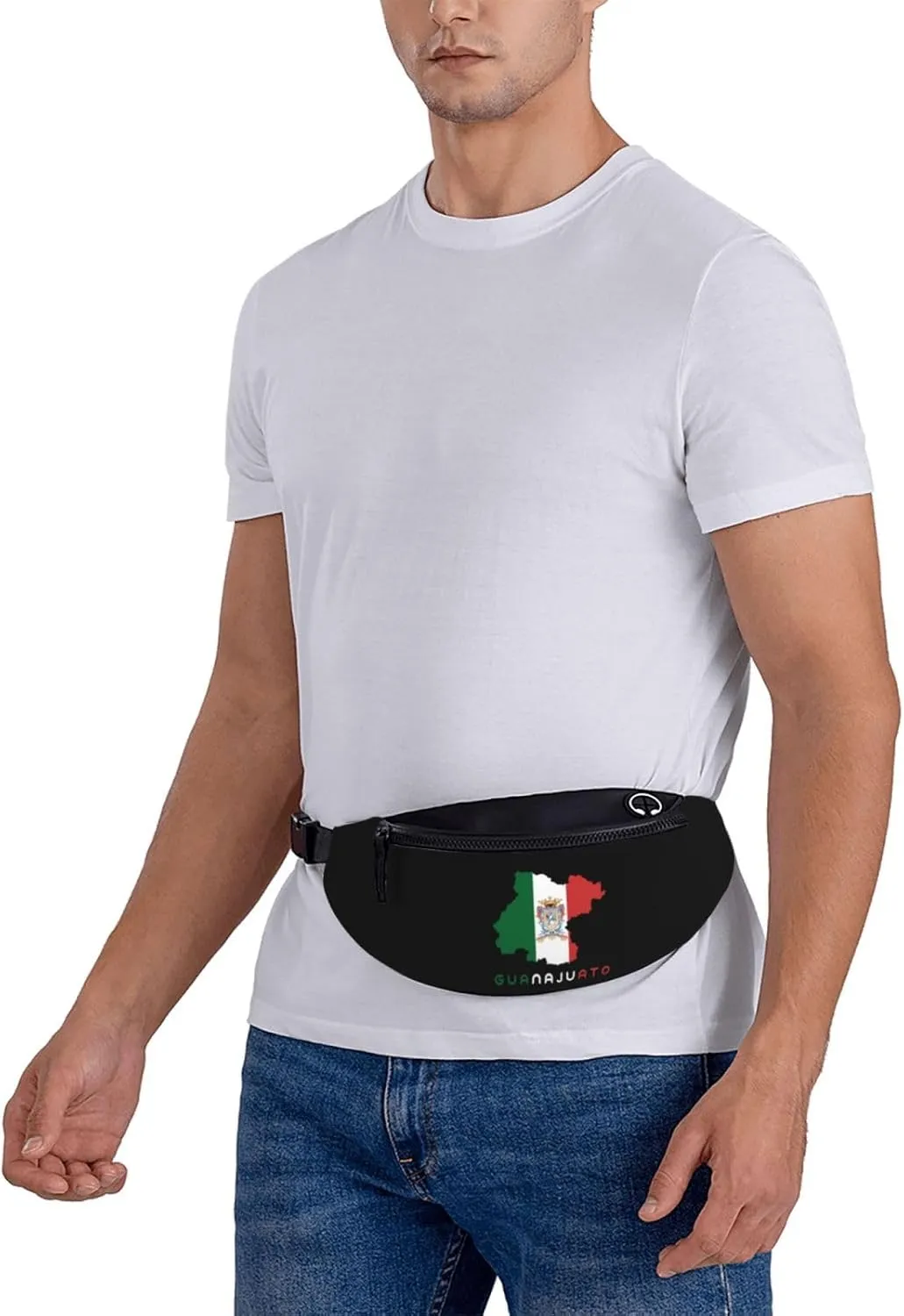 Guanajuato Mexico State Flag Map Fanny Pack Daypack Crossbody Waist Bag For Travel Sports Running Hiking