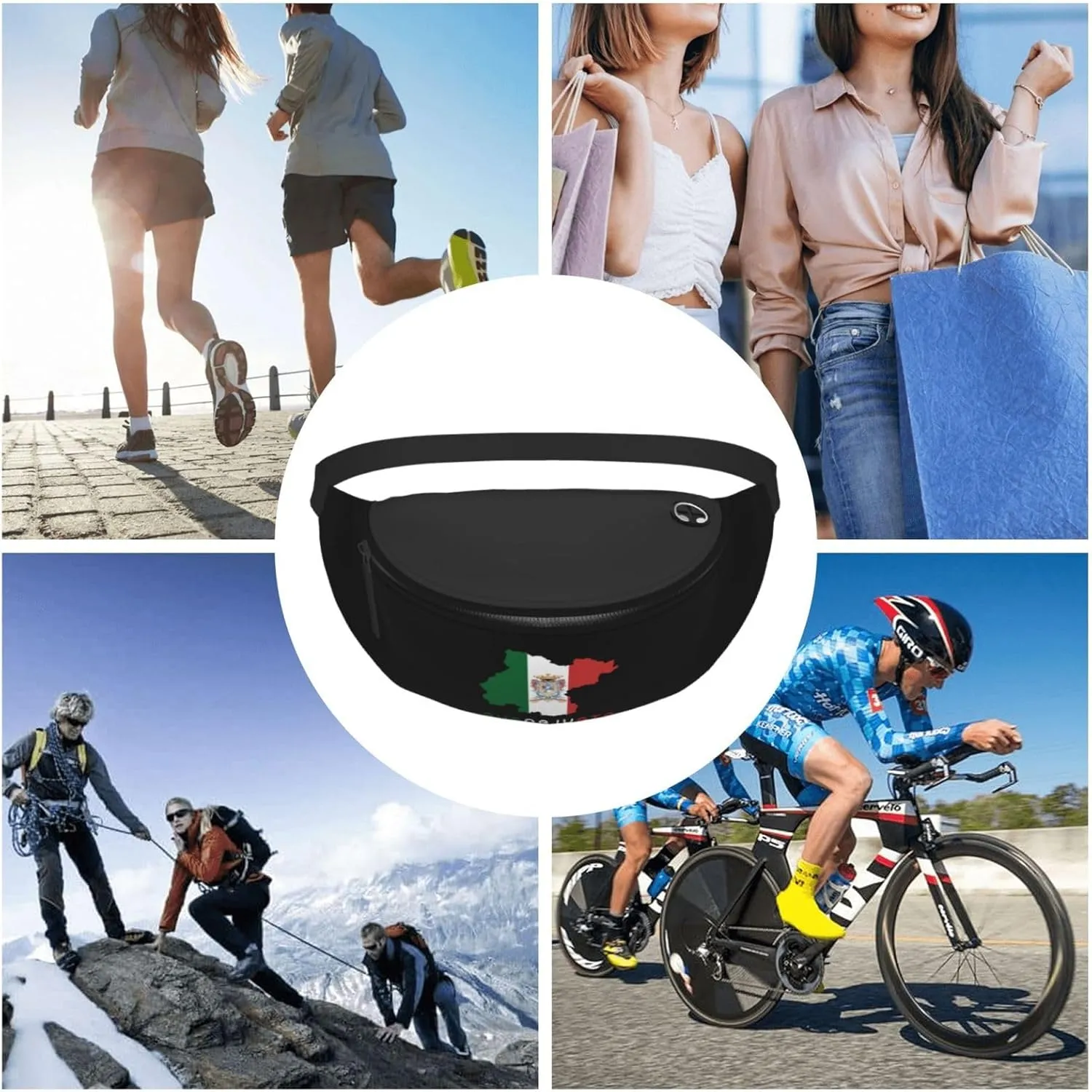 Guanajuato Mexico State Flag Map Fanny Pack Daypack Crossbody Waist Bag For Travel Sports Running Hiking