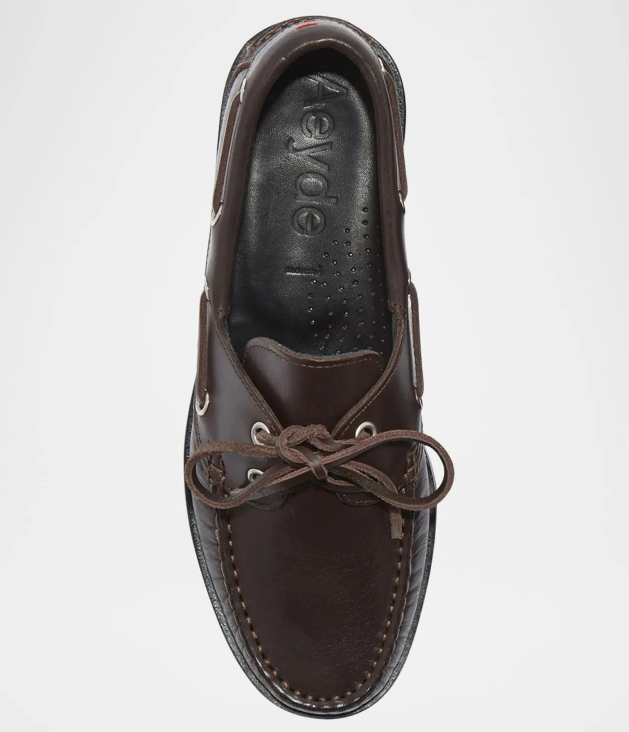 Harris Calf Leather Boat Shoe  in Moka