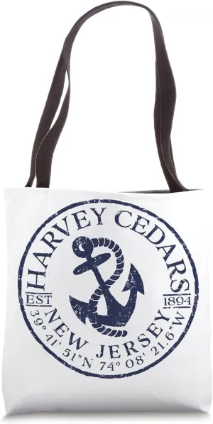 Harvey Cedars New Jersey Nautical Boat Tote Bag