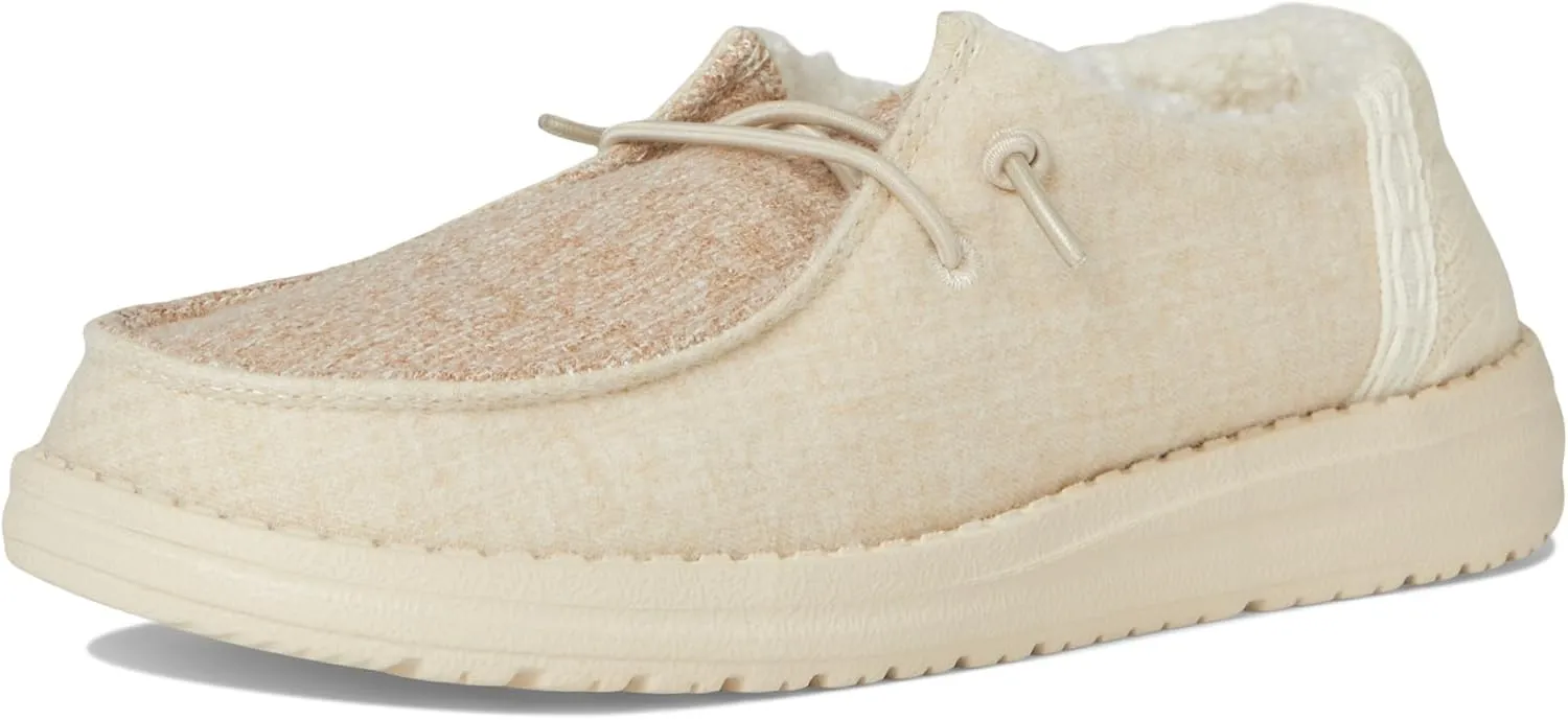 Hey Dude Kids Wendy Brushed Cozy (Little Kid/Big Kid) - Loafers for Kids - Canvas Upper - Cotton Lining