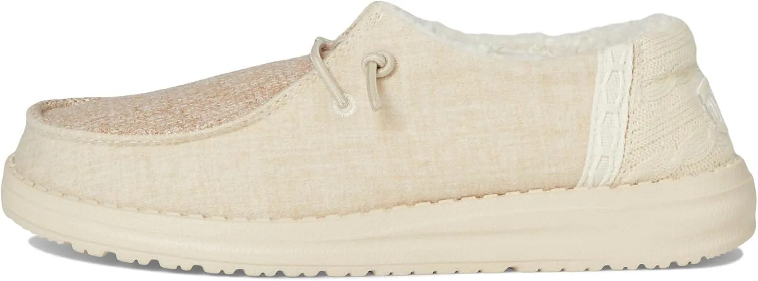 Hey Dude Kids Wendy Brushed Cozy (Little Kid/Big Kid) - Loafers for Kids - Canvas Upper - Cotton Lining