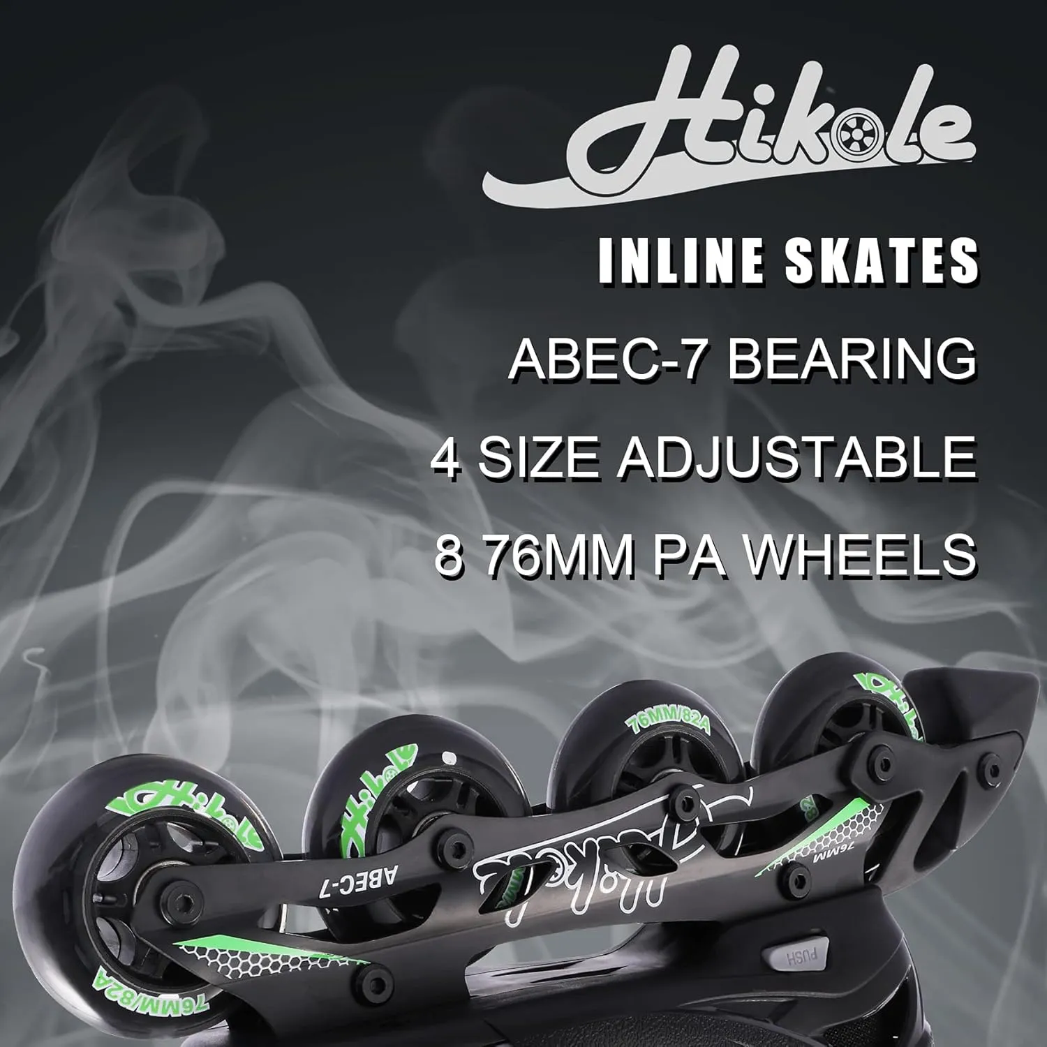 Hikole Adjustable Inline Skates for Kids and Adults, Outdoor Roller Fitness Blades for Men and Women, Beginner Roller Skates for Girls and Boys