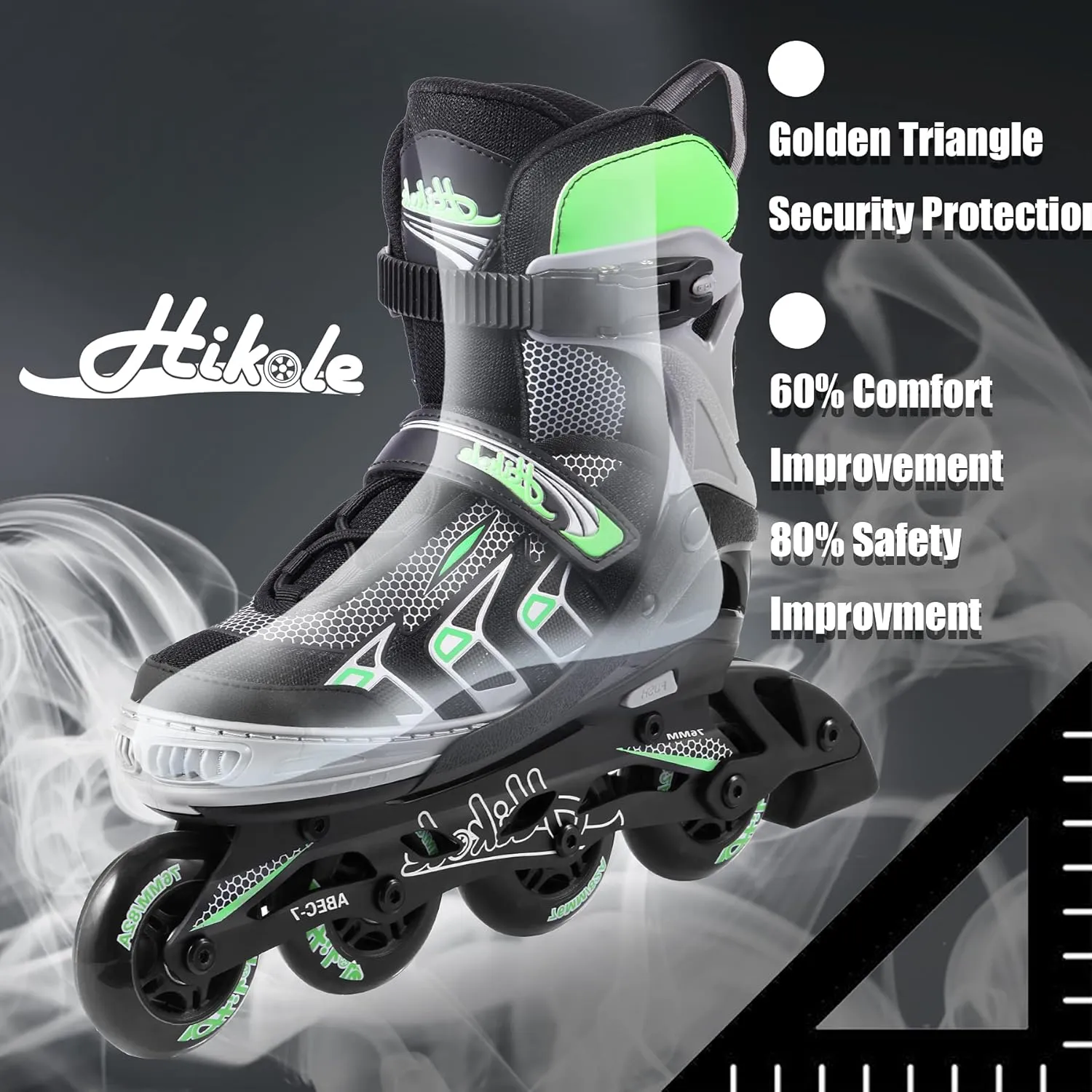 Hikole Adjustable Inline Skates for Kids and Adults, Outdoor Roller Fitness Blades for Men and Women, Beginner Roller Skates for Girls and Boys