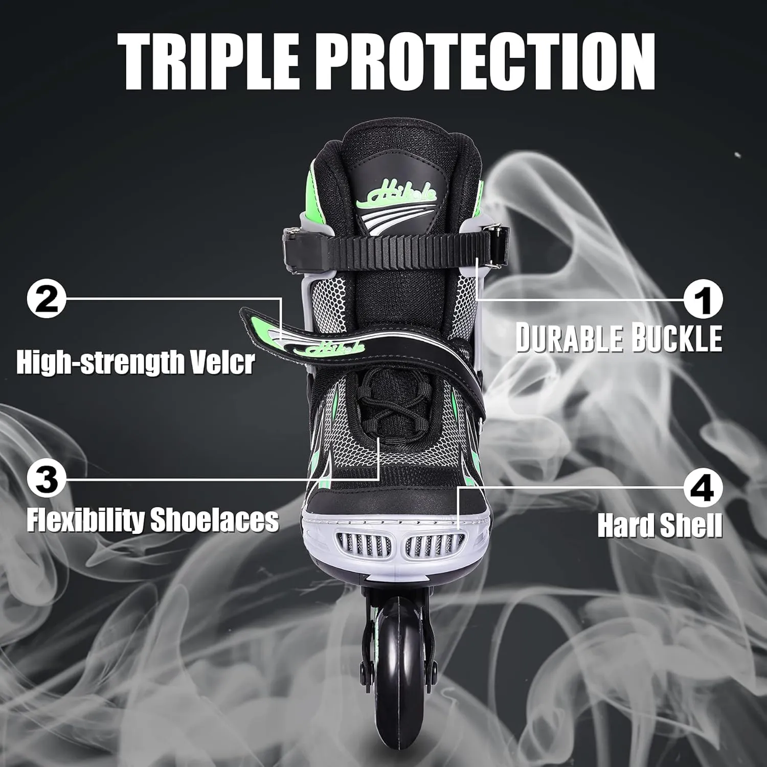 Hikole Adjustable Inline Skates for Kids and Adults, Outdoor Roller Fitness Blades for Men and Women, Beginner Roller Skates for Girls and Boys