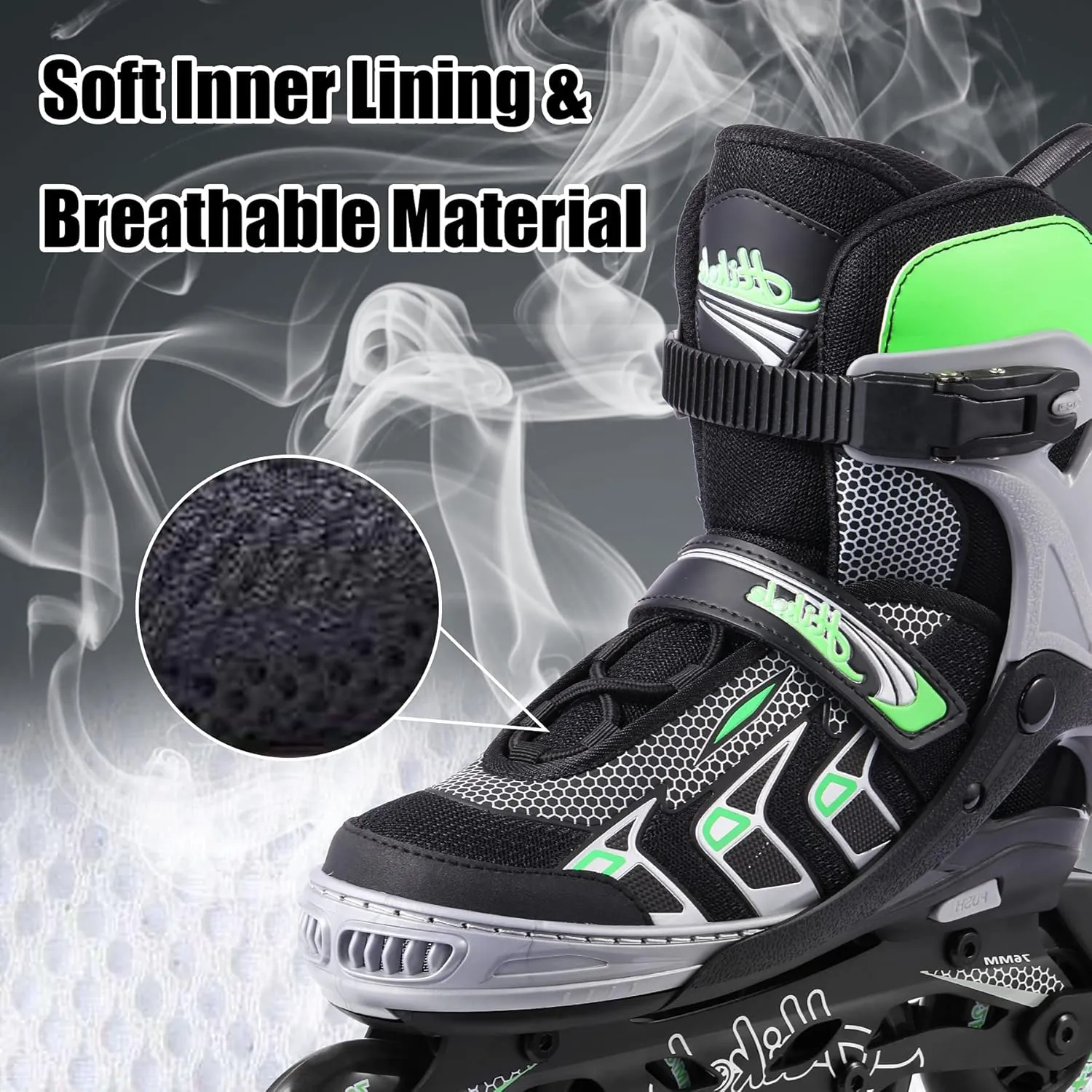 Hikole Adjustable Inline Skates for Kids and Adults, Outdoor Roller Fitness Blades for Men and Women, Beginner Roller Skates for Girls and Boys