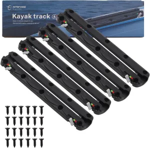 Hitorhike Pro Kayak Fishing Track with Manual Lock - All-Water Ready Rail System, Fast Installation for Rods Finders Cups - Fits Kayaks Jon Boats and Small Boats