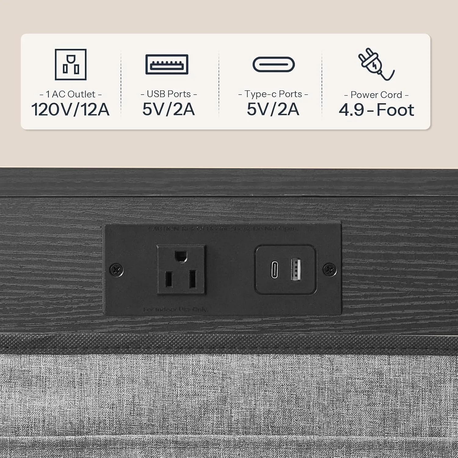 HOOBRO C Shaped End Table with Charging Station, 28" Tall Couch Table for Couch and Recliner for Small Spaces, Slide Under Sofa Table TV Tray with Storage Bag for Living Room, Black BB70USF01