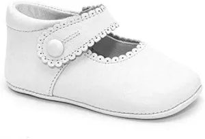 Infant Classic Soft Leather White Shoes for Girls
