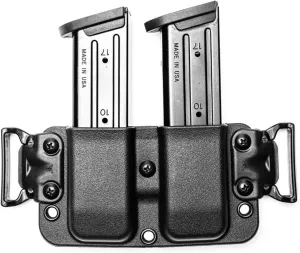IWB & OWB Double Mag Pouch for Springfield XD in 9mm or .40, G43X & 48, Sig P320, & More - USA Made - Total Eclipse 2.0 Double Mag Pouch by Blade-Tech Holsters