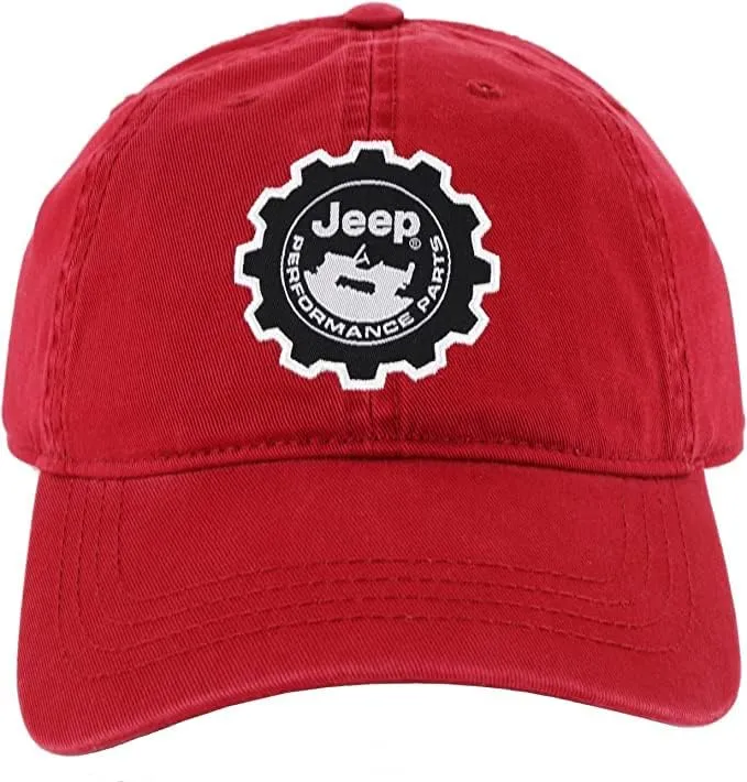 Jeep Hat Performance Parts Gear Logo Heavy Twill Baseball Cap