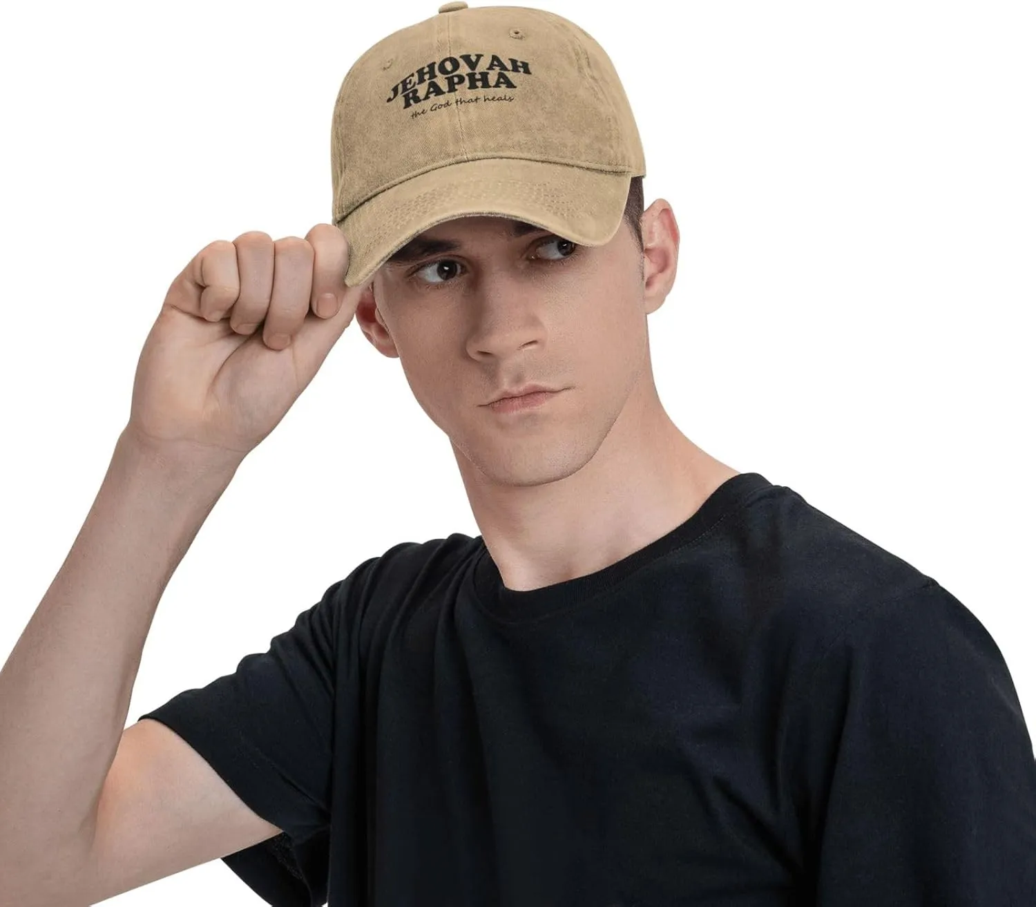 Jehovah Rapha The God Who Heals Baseball Hat Adjustable Classic Dad Hat for Men Women,Black