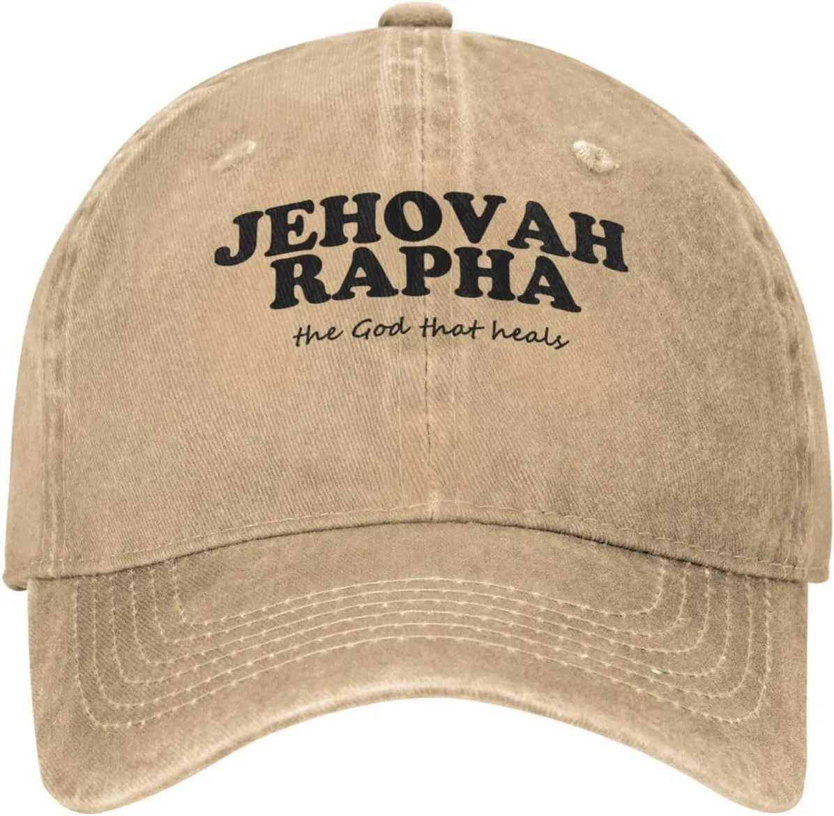 Jehovah Rapha The God Who Heals Baseball Hat Adjustable Classic Dad Hat for Men Women,Black