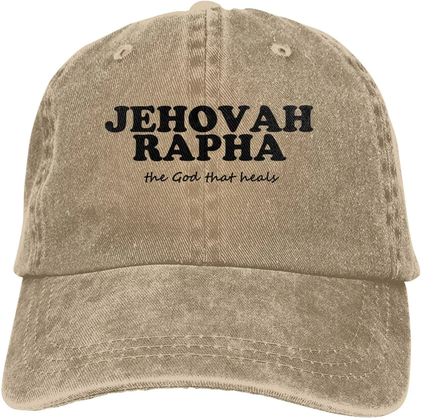 Jehovah Rapha The God Who Heals Baseball Hat Adjustable Classic Dad Hat for Men Women,Black