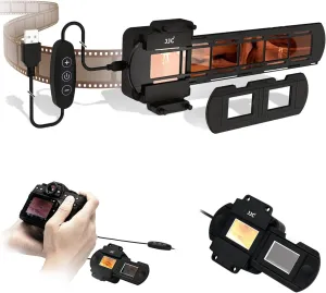 JJC 35mm Film Digitizing LED Light Set for Negatives Copying with 35mm Film Strips & Slides Holder, 10 Levels Brightness LED Backlight for Converting Photo Slides and Negative to Digital Files