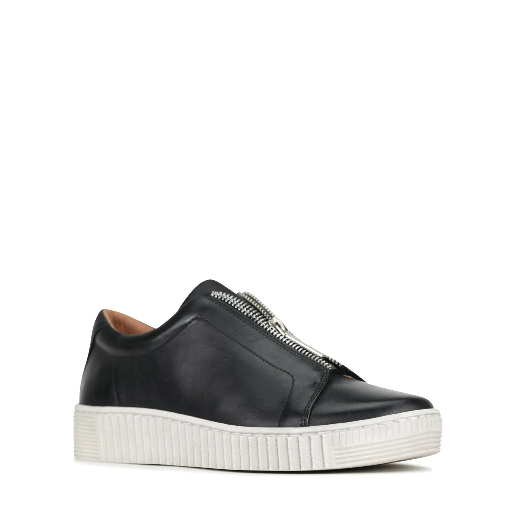 JOYA LEATHER CHUNKY ZIPPER SNEAKERS