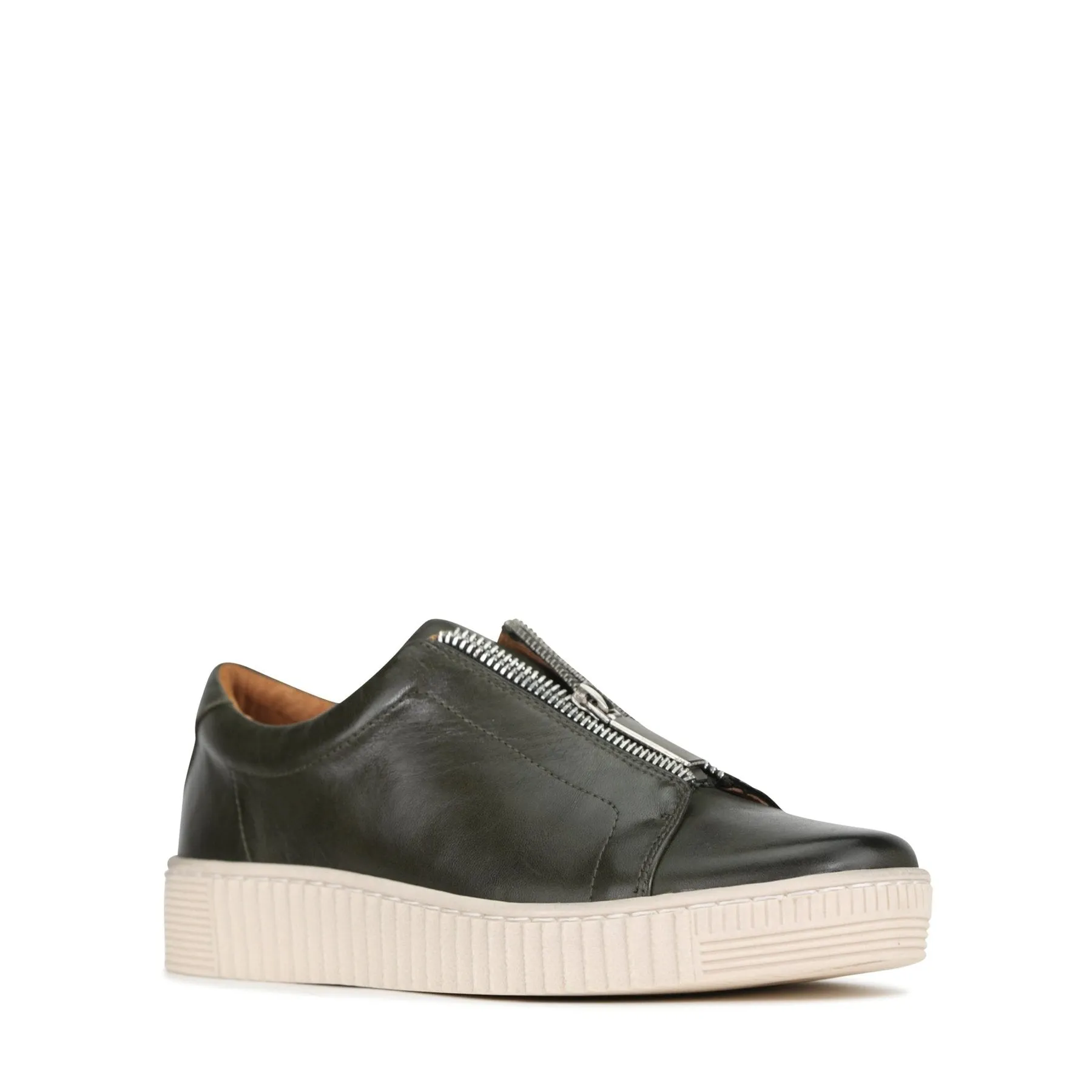 JOYA LEATHER CHUNKY ZIPPER SNEAKERS