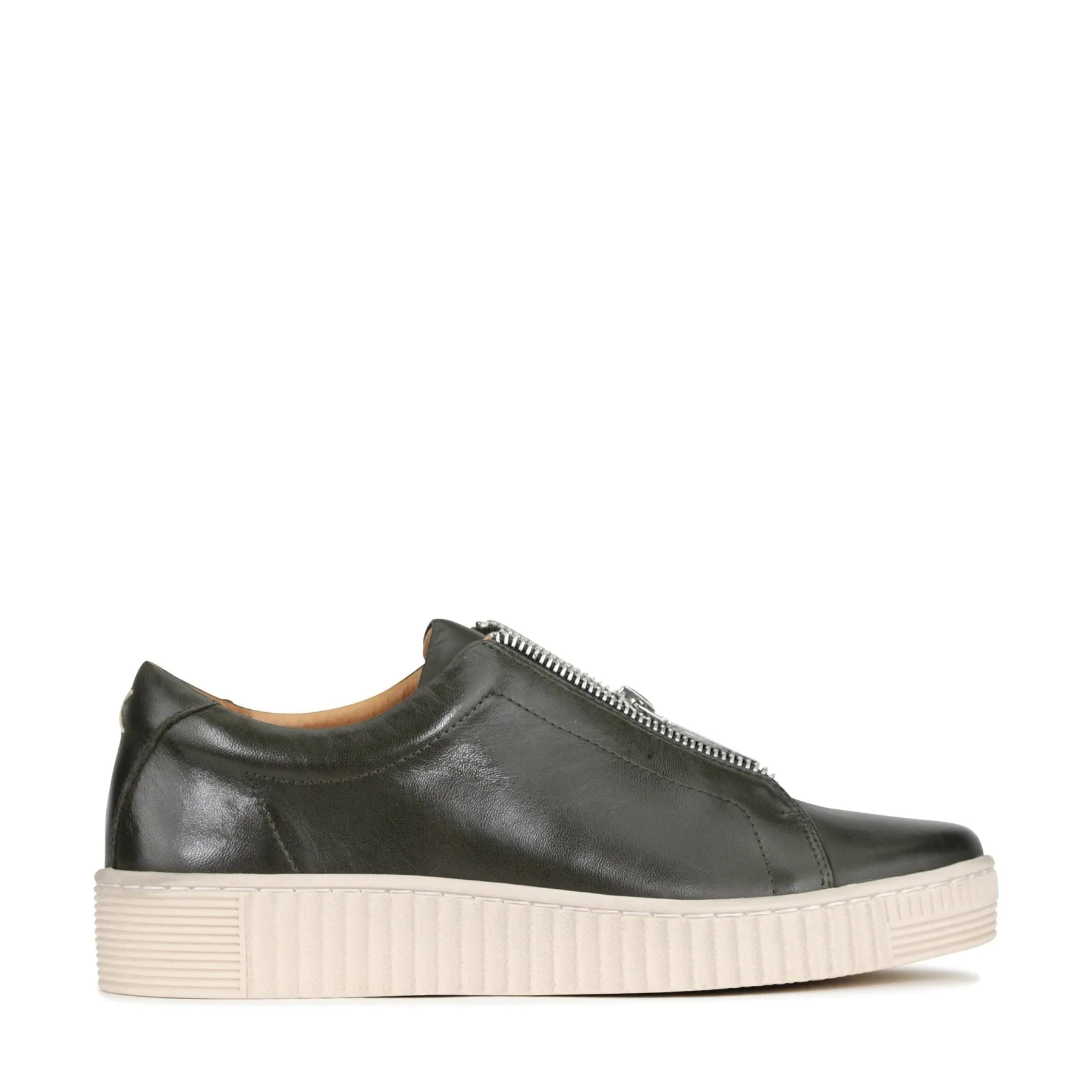 JOYA LEATHER CHUNKY ZIPPER SNEAKERS