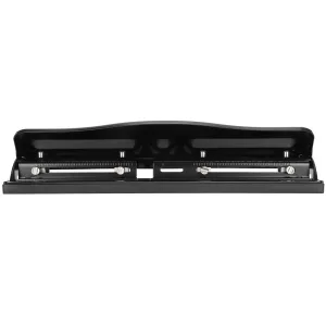 Joyzan Desktop Hole Punch, 4 Hole Paper Office Ring Puncher 10 Sheet Capacity Adjustable Squeeze Metal School Supplies Heavy Duty Low Effort Portable Manual Machines 999D for Studio Home Black