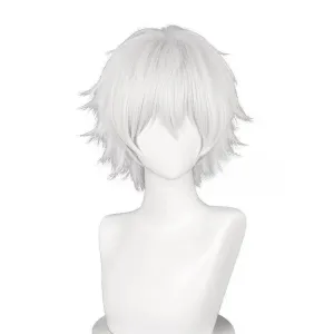 Kaneki Ken Cosplay Wig 30cm Short Silver White Wig Man Synthetic Hair with Wigcap for Adult Costume Party