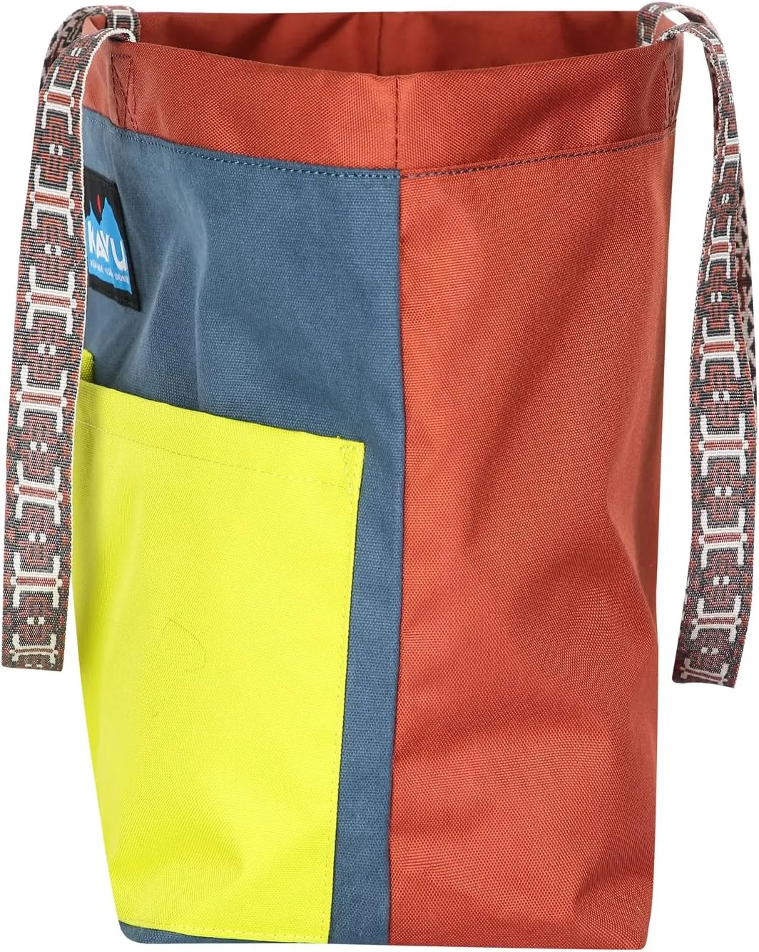 KAVU Twin Falls Tote Shoulder Strap Canvas Color Block Bag