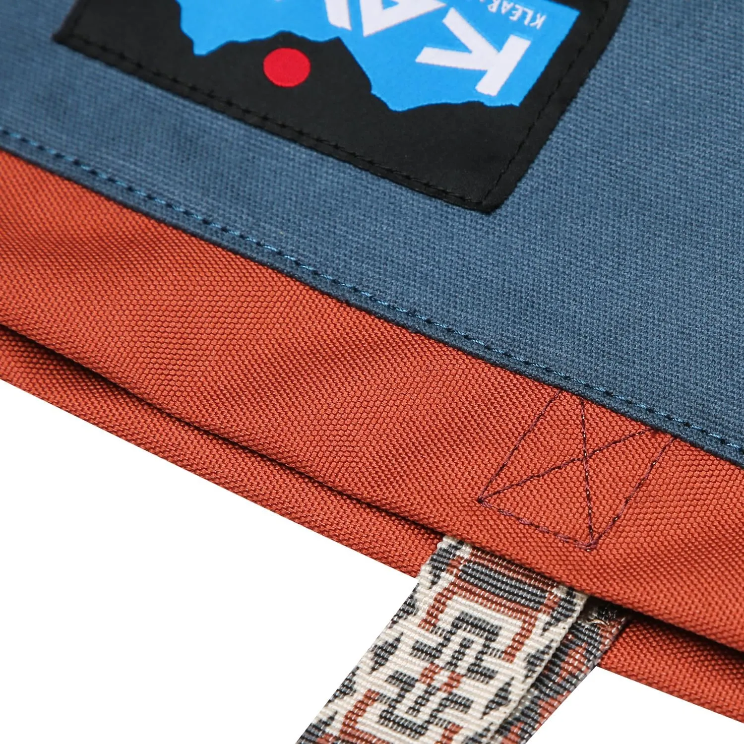 KAVU Twin Falls Tote Shoulder Strap Canvas Color Block Bag
