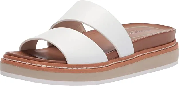 Kenneth Cole Women's Women's Laney Lightweight Slide Sandal, White, 9.5