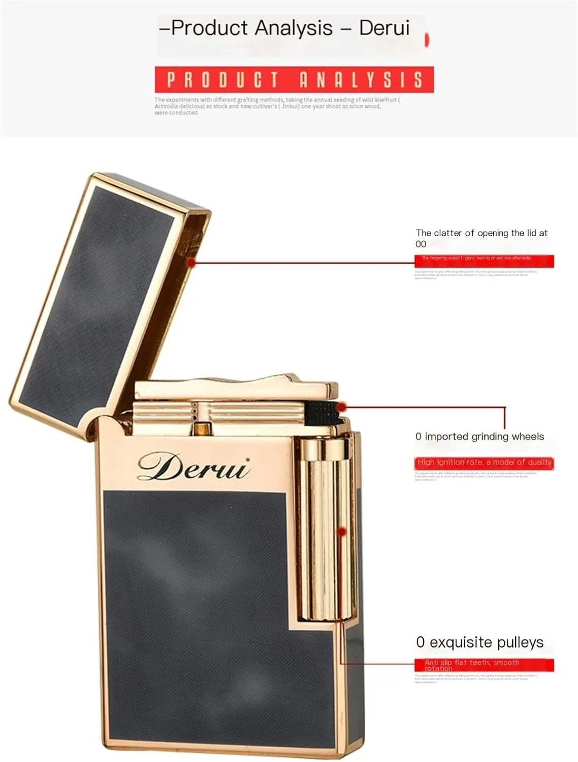 Kerosene Lighter with Gift Box Match Flints and Gasket, Side Slip Wheel Ignition ，Adjustable Flame ，Lighter Accessories Set Unique Birthday Gifts (Color : Black Plaid)