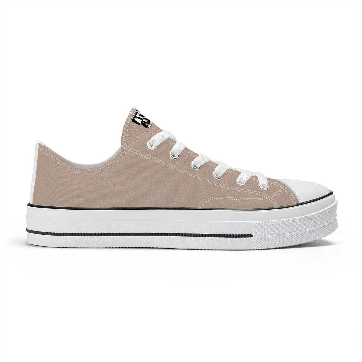 KHAKI JIZA KICKS Unisex Classic Low Top Canvas Shoes