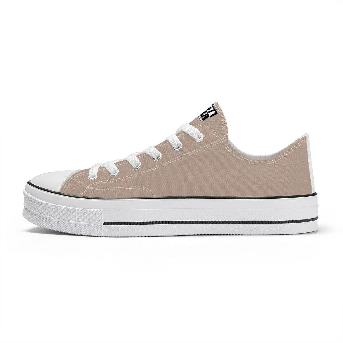 KHAKI JIZA KICKS Unisex Classic Low Top Canvas Shoes