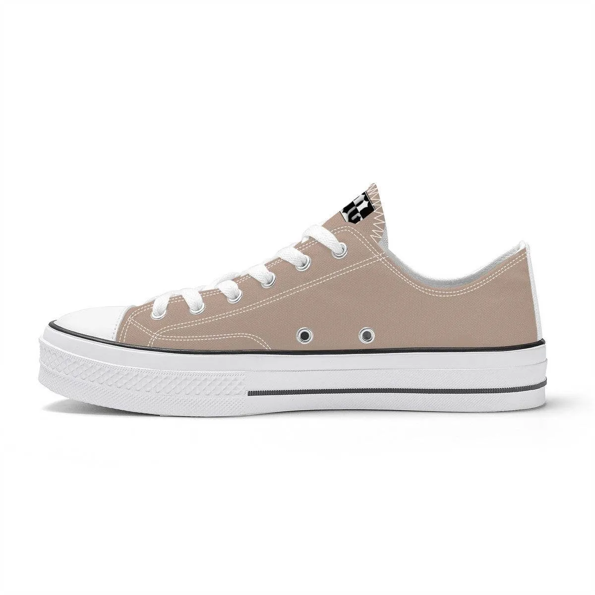 KHAKI JIZA KICKS Unisex Classic Low Top Canvas Shoes