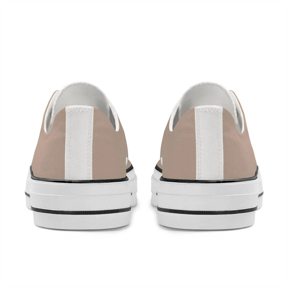 KHAKI JIZA KICKS Unisex Classic Low Top Canvas Shoes