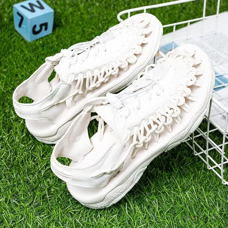 Kid's Rope Sandals for Boy's & Girl's Summer Closed Toe Sandals Outdoor Beach Sports Sandal Water Lightweight Woven Shoes