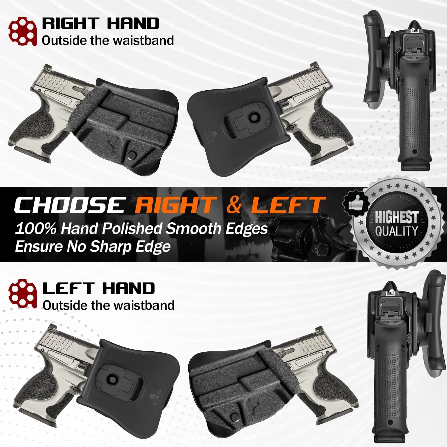 Kimber Micro 9 Holster IWB OWB Kydex Holster Fit: Kimber Micro 9mm Pistol – Inside Waistband Concealed Carry – Adjustable Cant & 'Posi-Click' Retention – No Wear - No Jitter - USA Made by Amberide