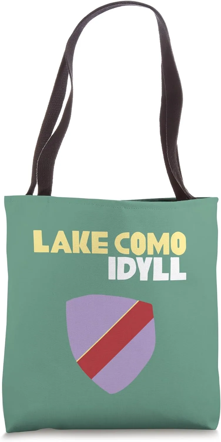 Lake Como Idyll Italy Colourful Minimalist Travel Tote Bag