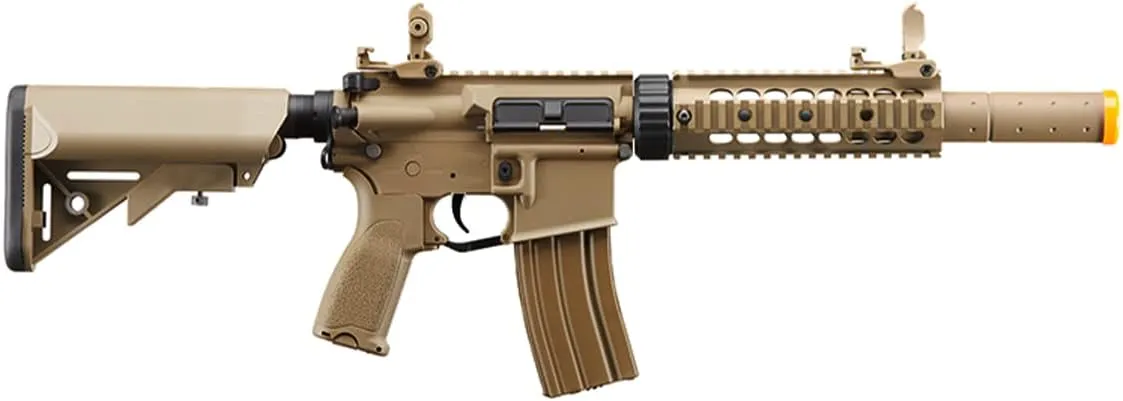 Lancer Tactical Gen 2 Durable Airsoft Gun SD M4 Polymer- Full/Semi-Auto Piactinny Rail AEG Rifle with 0.20g BBS, Charger and Battery
