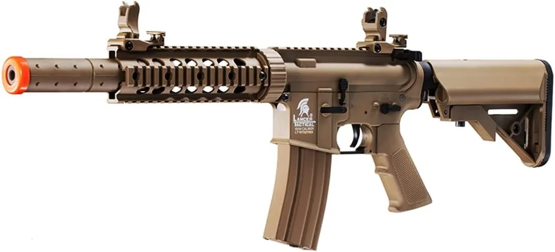 Lancer Tactical Gen 2 Durable Airsoft Gun SD M4 Polymer- Full/Semi-Auto Piactinny Rail AEG Rifle with 0.20g BBS, Charger and Battery