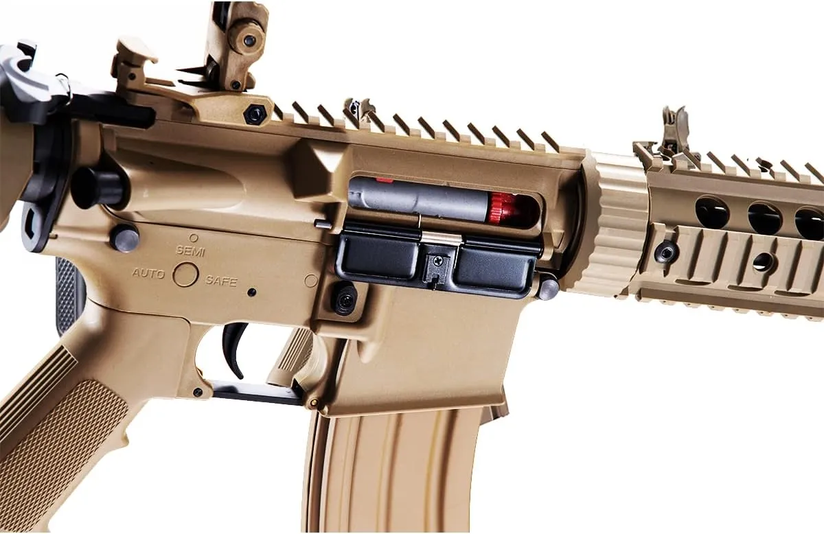 Lancer Tactical Gen 2 Durable Airsoft Gun SD M4 Polymer- Full/Semi-Auto Piactinny Rail AEG Rifle with 0.20g BBS, Charger and Battery