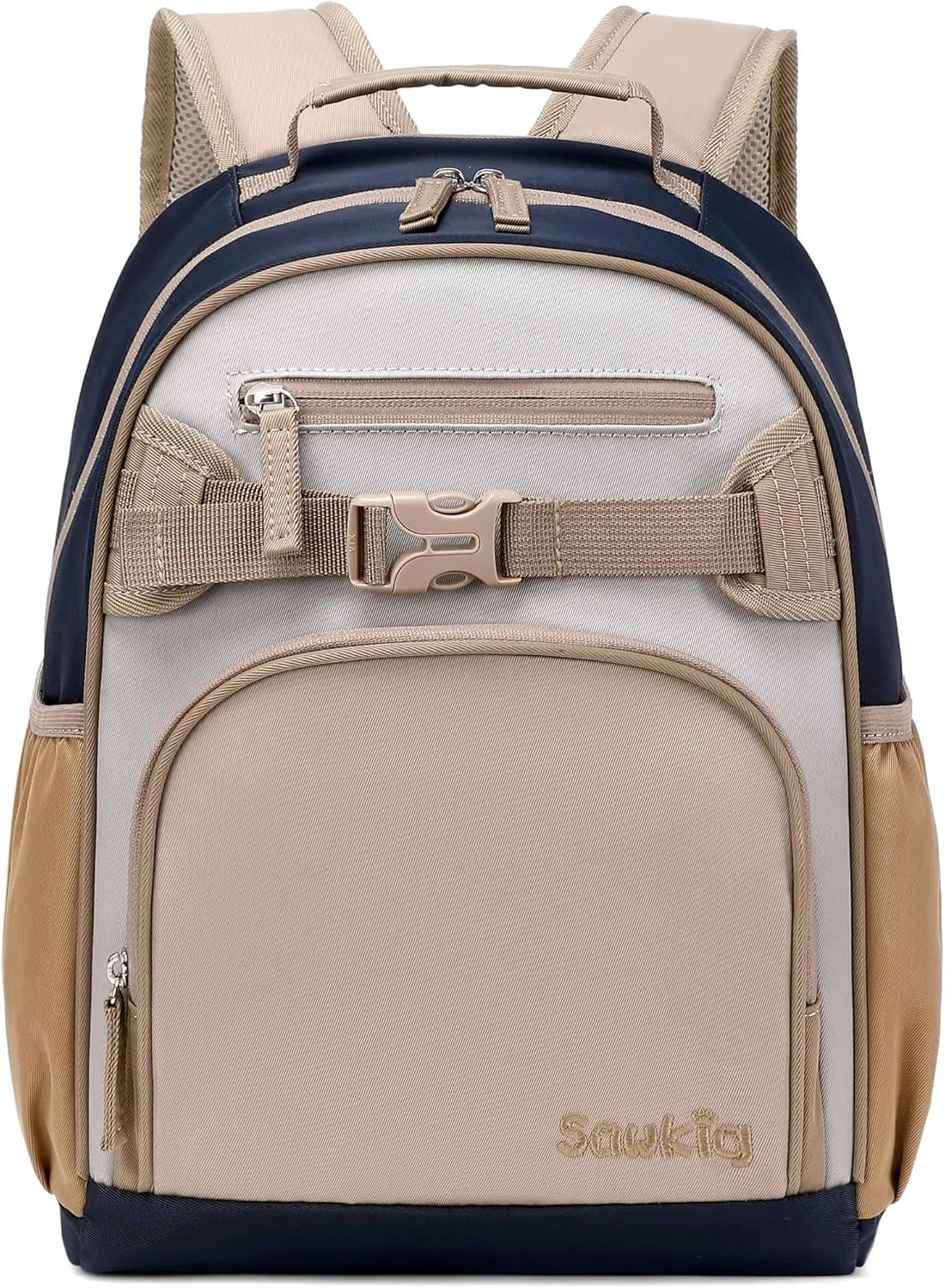 Lightweight Small Backpack for Kids Kindergarten Preschool Backpacks for Boys Ages 2-4-6 (Brown Gray)