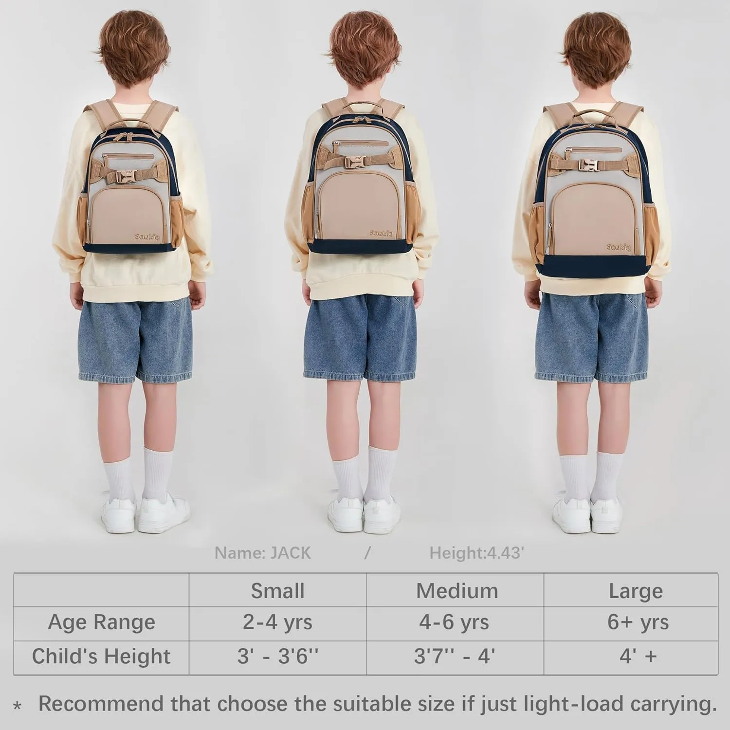 Lightweight Small Backpack for Kids Kindergarten Preschool Backpacks for Boys Ages 2-4-6 (Brown Gray)