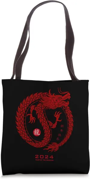 Lucky Money Red Envelope Dragon Year Ingot Zen - ART ON BACK Tote Bag
