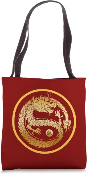 Lucky Money Red Envelope Red Pocket Dragon Year Ingot Taiji Tote Bag