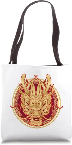 Lucky Money Red Envelope Red Pocket Dragon Year Ingot Taiji Tote Bag