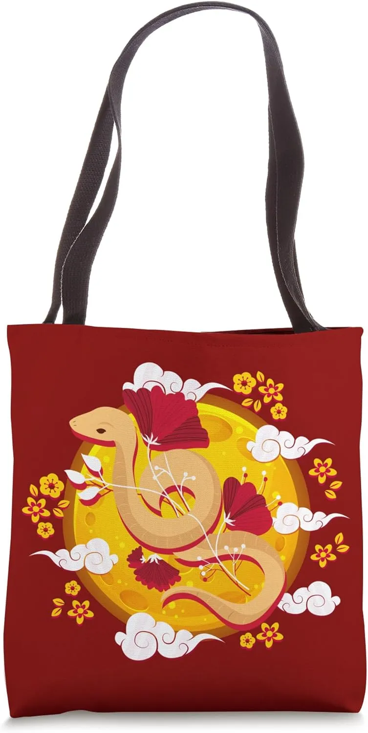 Lucky Money Red Envelope Red Pocket Snake Year Ingot Coin Tote Bag