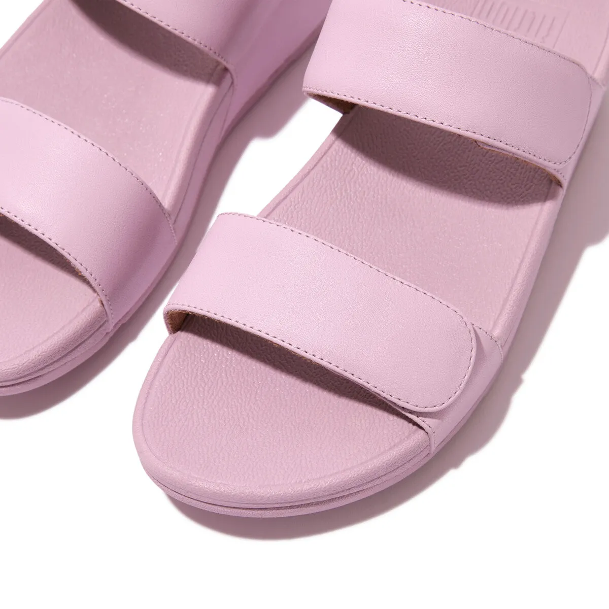 LULU Adjustable Leather Slides