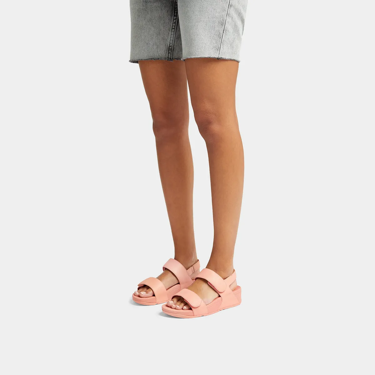 LULU Adjustable Leather Slides